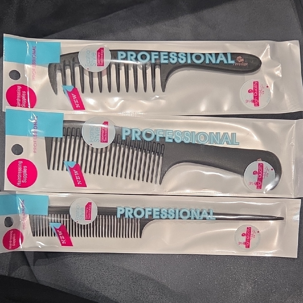 Vivedge Black Comb Set with Pink and Cream Scrunchies - Picture 12 of 12